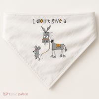 I Don't Give A Rats Donkey USA-Made Doggie Bandana thumb 0