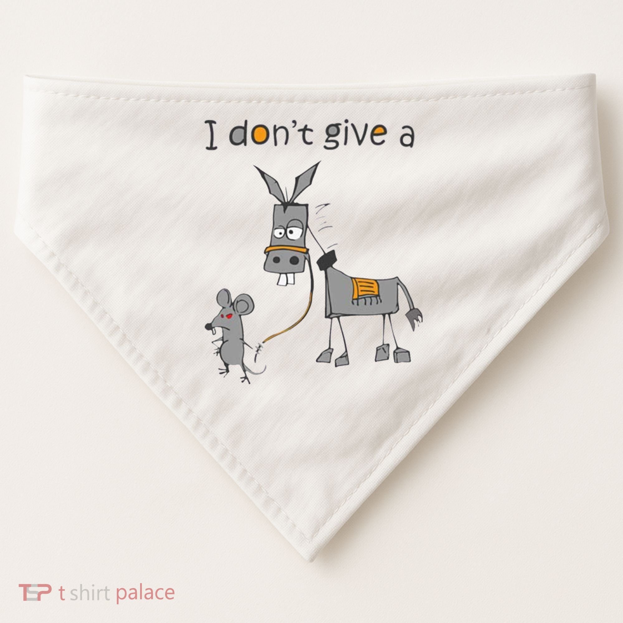 I Don't Give A Rats Donkey USA-Made Doggie Bandana