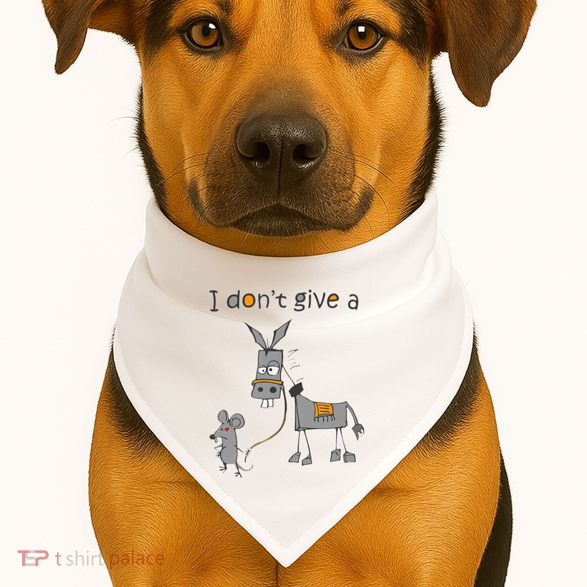I Don't Give A Rats Donkey USA-Made Doggie Bandana