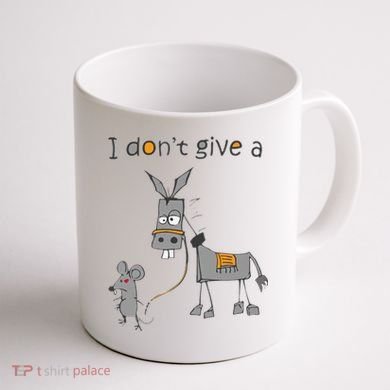 I Don't Give A Rats Donkey Coffee Mug back