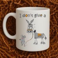 I Don't Give A Rats Donkey Coffee Mug thumb 2