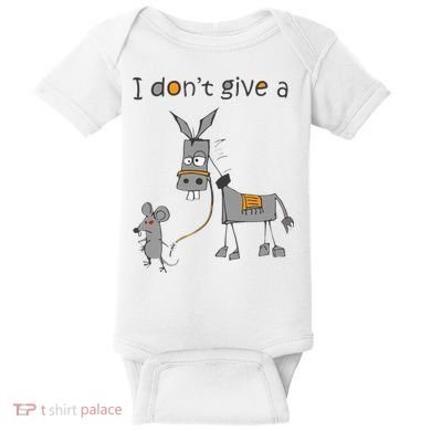 I Don't Give A Rats Donkey Baby Bodysuit