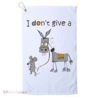 I Don't Give A Rats Donkey Golf Towel thumb 0
