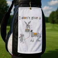 I Don't Give A Rats Donkey Golf Towel thumb 2