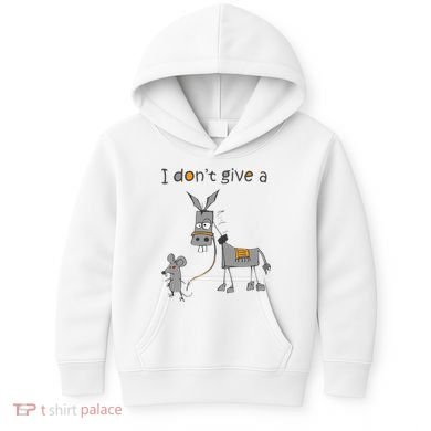 I Don't Give A Rats Donkey Kids Hoodie