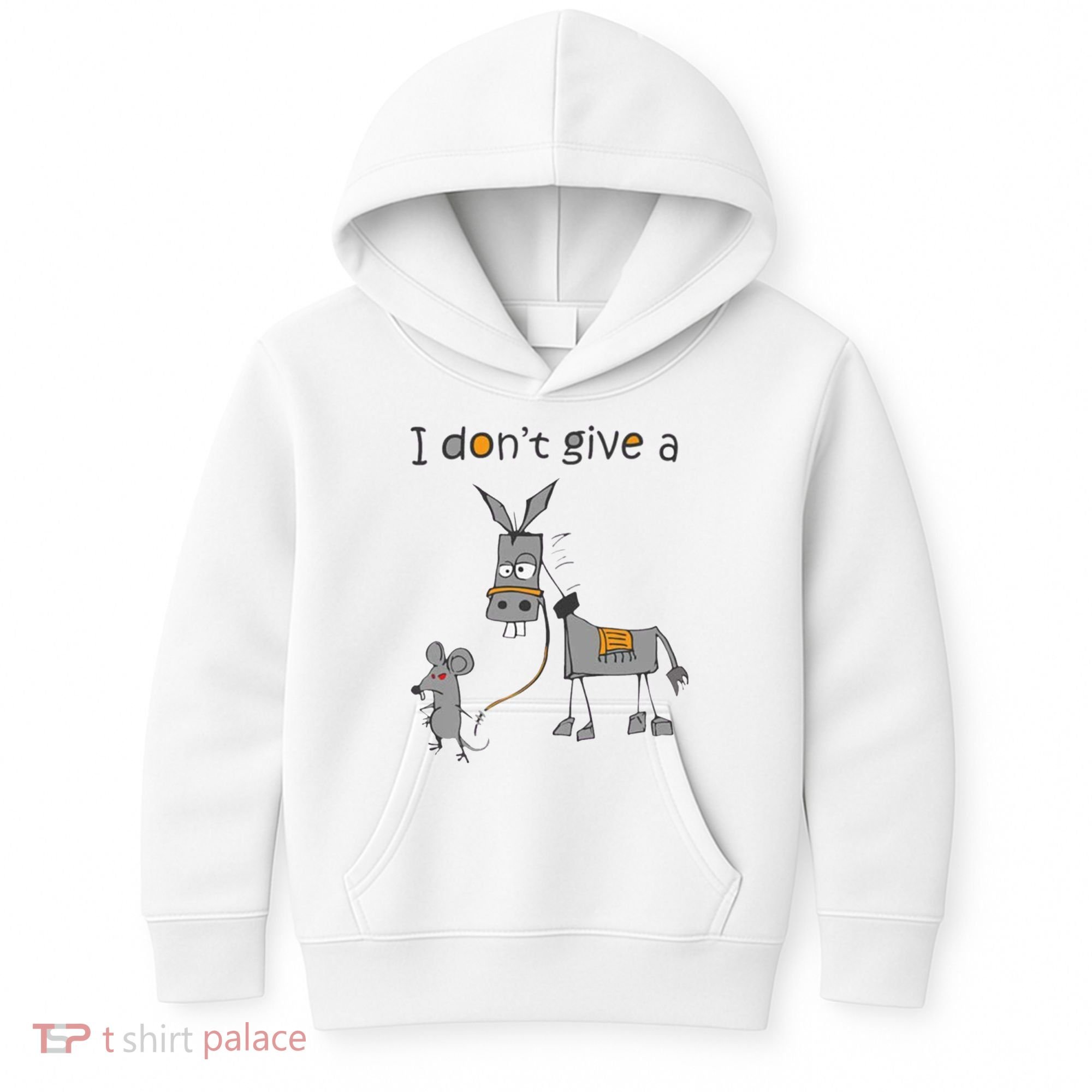 I Don't Give A Rats Donkey Kids Hoodie