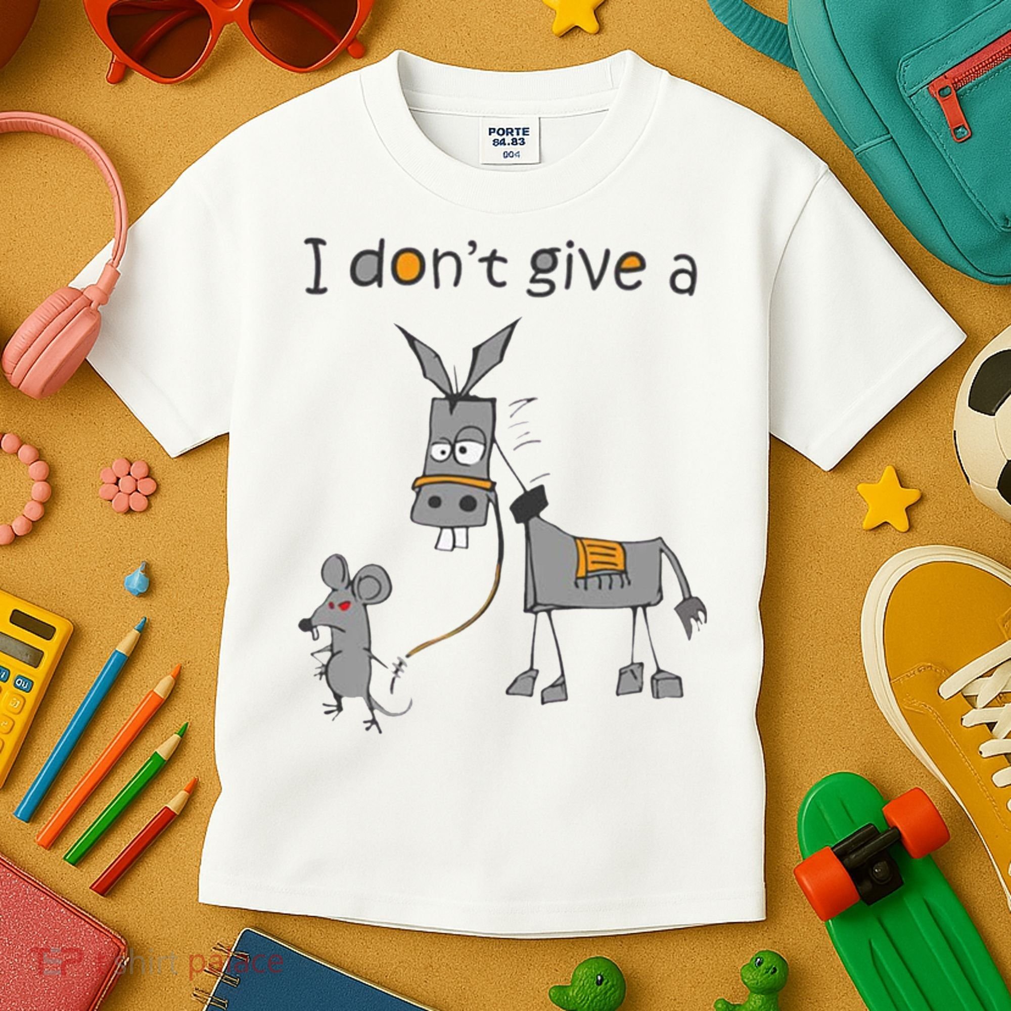 I Don't Give A Rats Donkey Kids T-Shirt