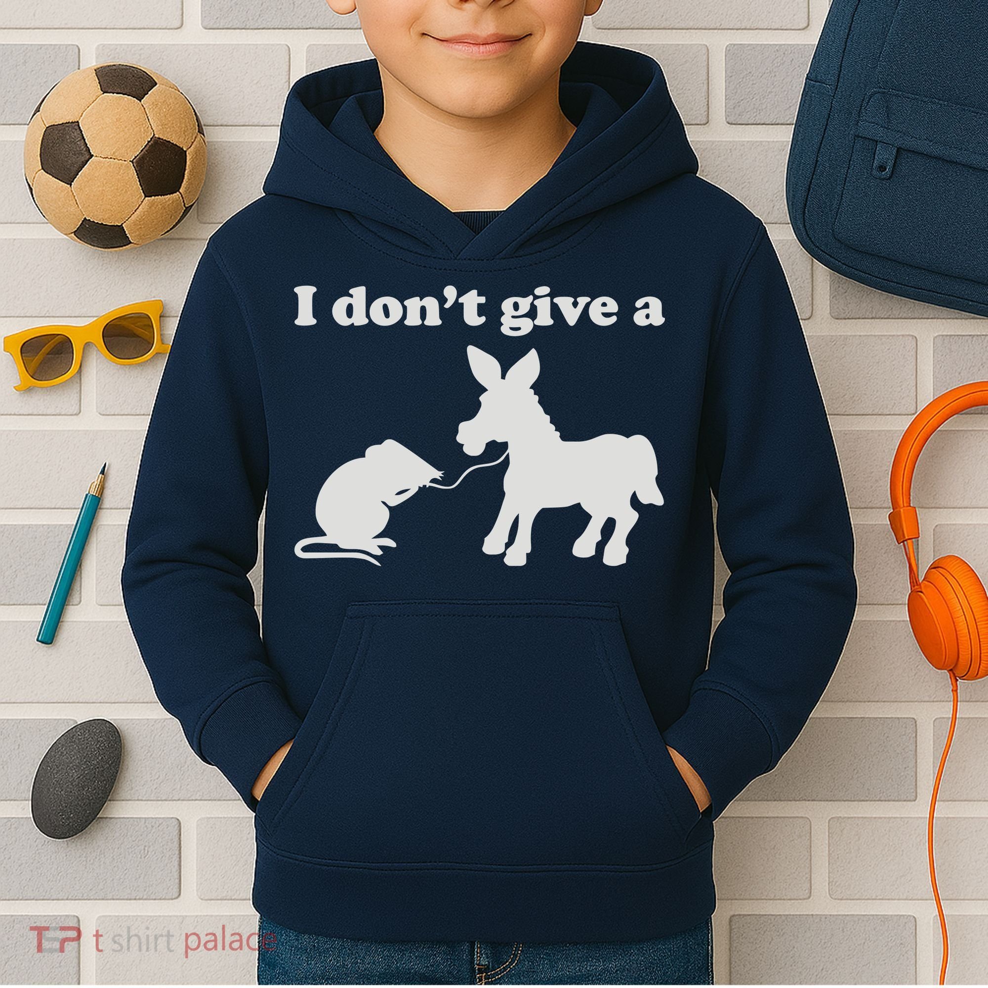 I Don't Give A Rats Ass Kids Hoodie