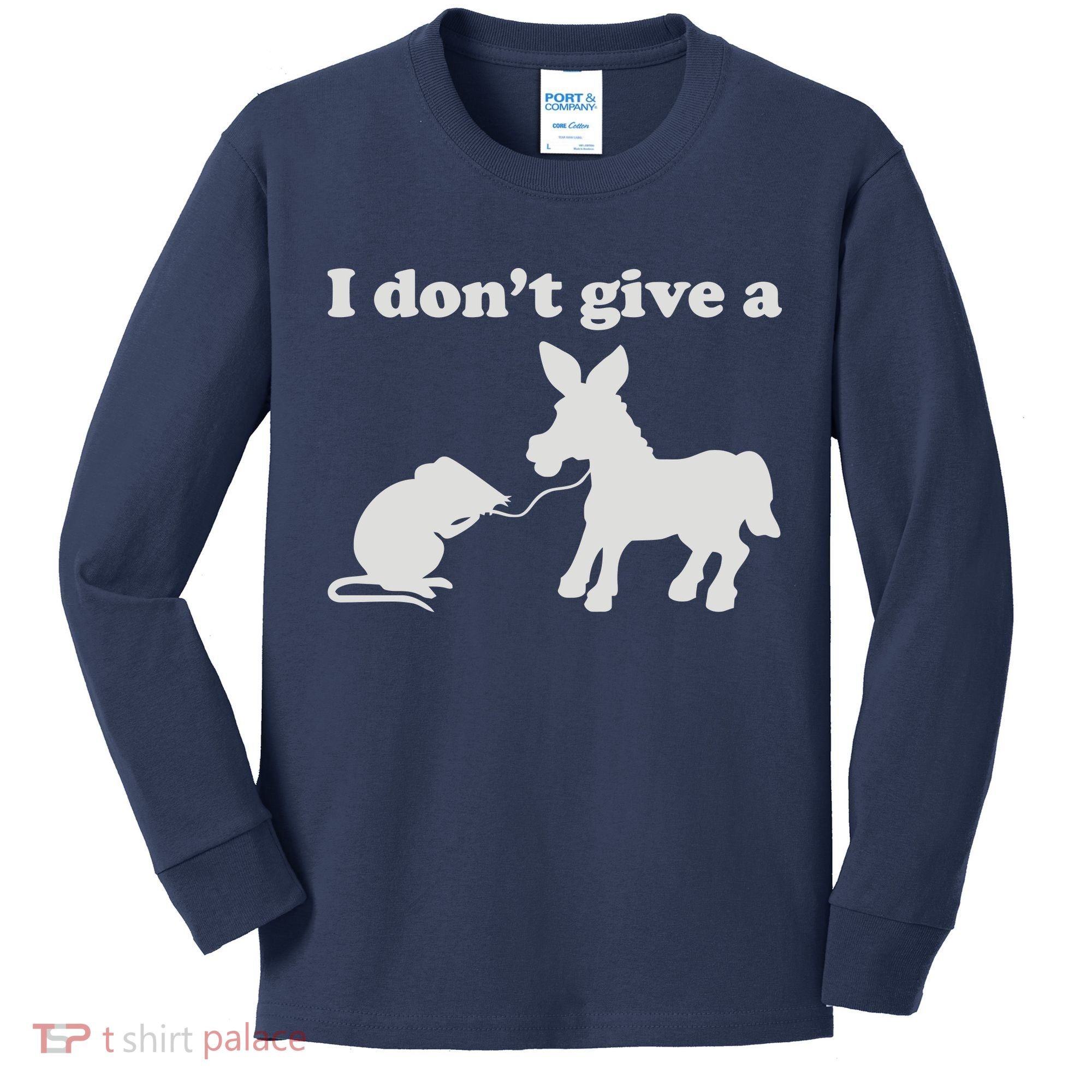 I Don't Give A Rats Ass Kids Long Sleeve Shirt