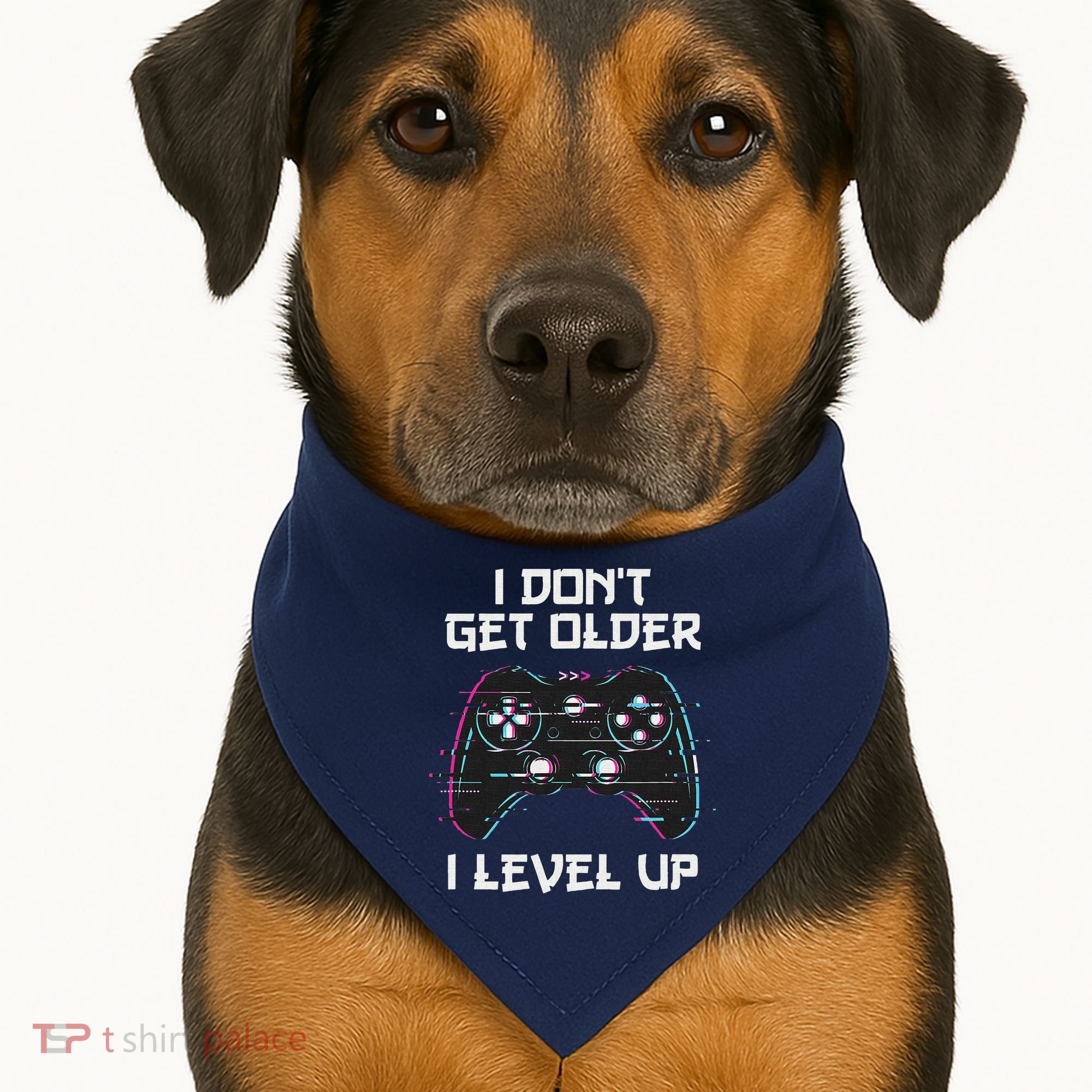 I Don't Get Older I Level Up Gamer Birthday USA-Made Doggie Bandana