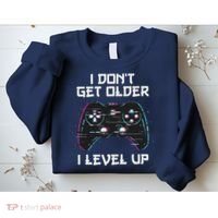 I Don't Get Older I Level Up Gamer Birthday Sweatshirt thumb 2