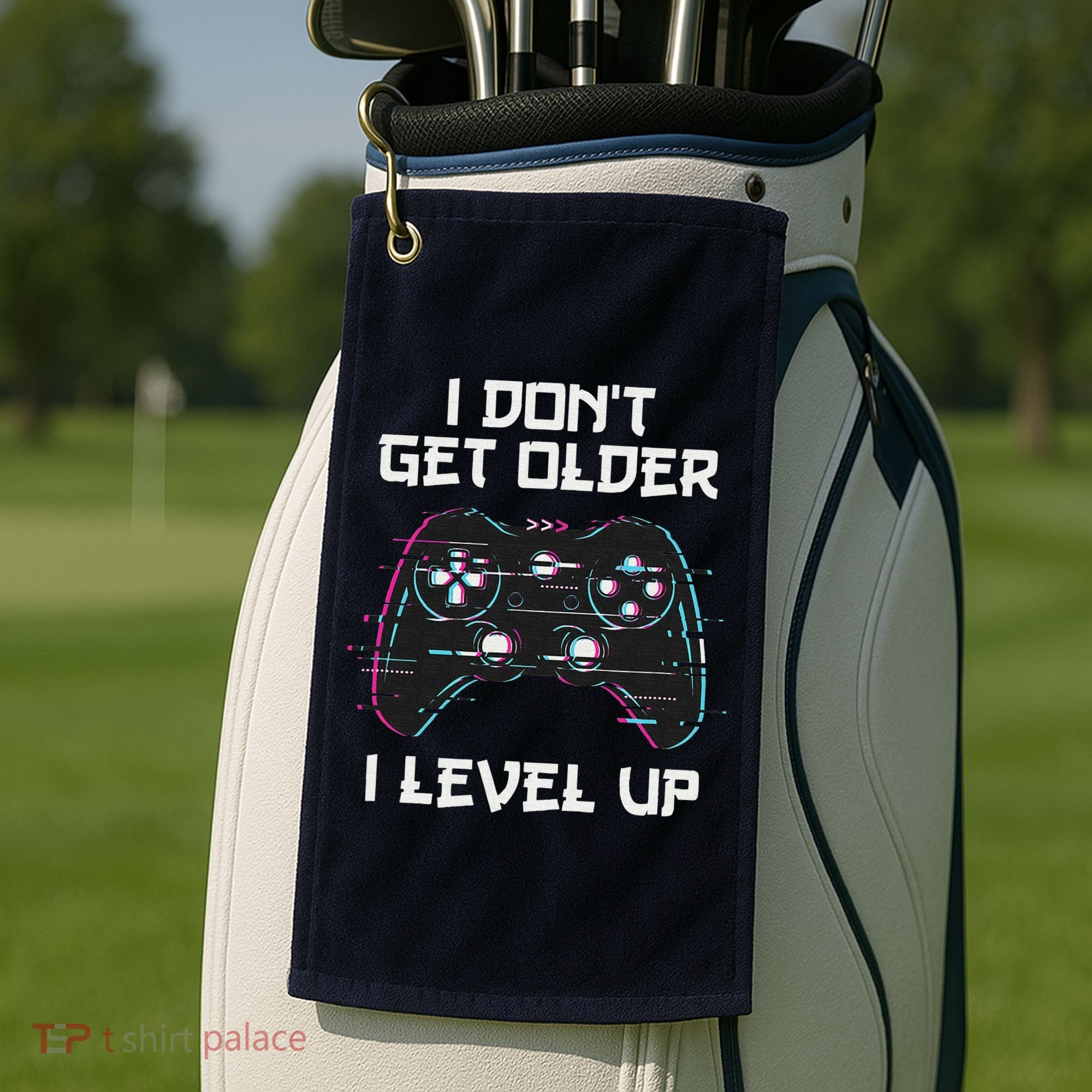 I Don't Get Older I Level Up Gamer Birthday Golf Towel