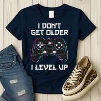 I Don't Get Older I Level Up Gamer Birthday Women's T-Shirt thumb 3