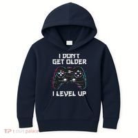 I Don't Get Older I Level Up Gamer Birthday Kids Hoodie thumb 0