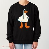 I DonT Give A Duck Middle Finger Funny Offensive Rude Women's Sweatshirt thumb 0