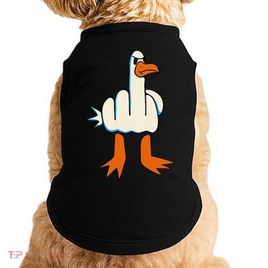 I DonT Give A Duck Middle Finger Funny Offensive Rude Doggie Tank