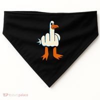 I DonT Give A Duck Middle Finger Funny Offensive Rude USA-Made Doggie Bandana thumb 0
