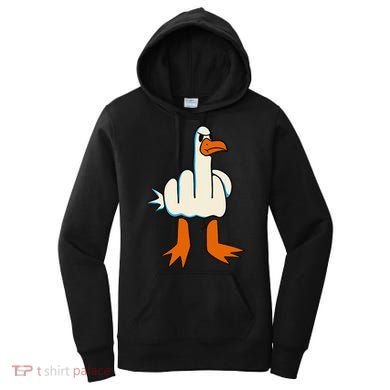 I DonT Give A Duck Middle Finger Funny Offensive Rude Women's Hoodie