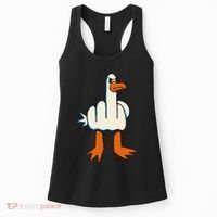 I DonT Give A Duck Middle Finger Funny Offensive Rude Women's Tank Top thumb 0