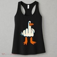 I DonT Give A Duck Middle Finger Funny Offensive Rude Women's Tank Top thumb 3