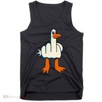 I DonT Give A Duck Middle Finger Funny Offensive Rude Tank Top thumb 0