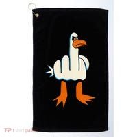 I DonT Give A Duck Middle Finger Funny Offensive Rude Golf Towel thumb 0