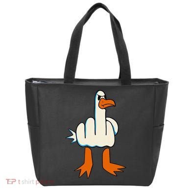I DonT Give A Duck Middle Finger Funny Offensive Rude Tote Bag