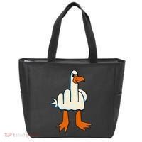 I DonT Give A Duck Middle Finger Funny Offensive Rude Tote Bag thumb 0
