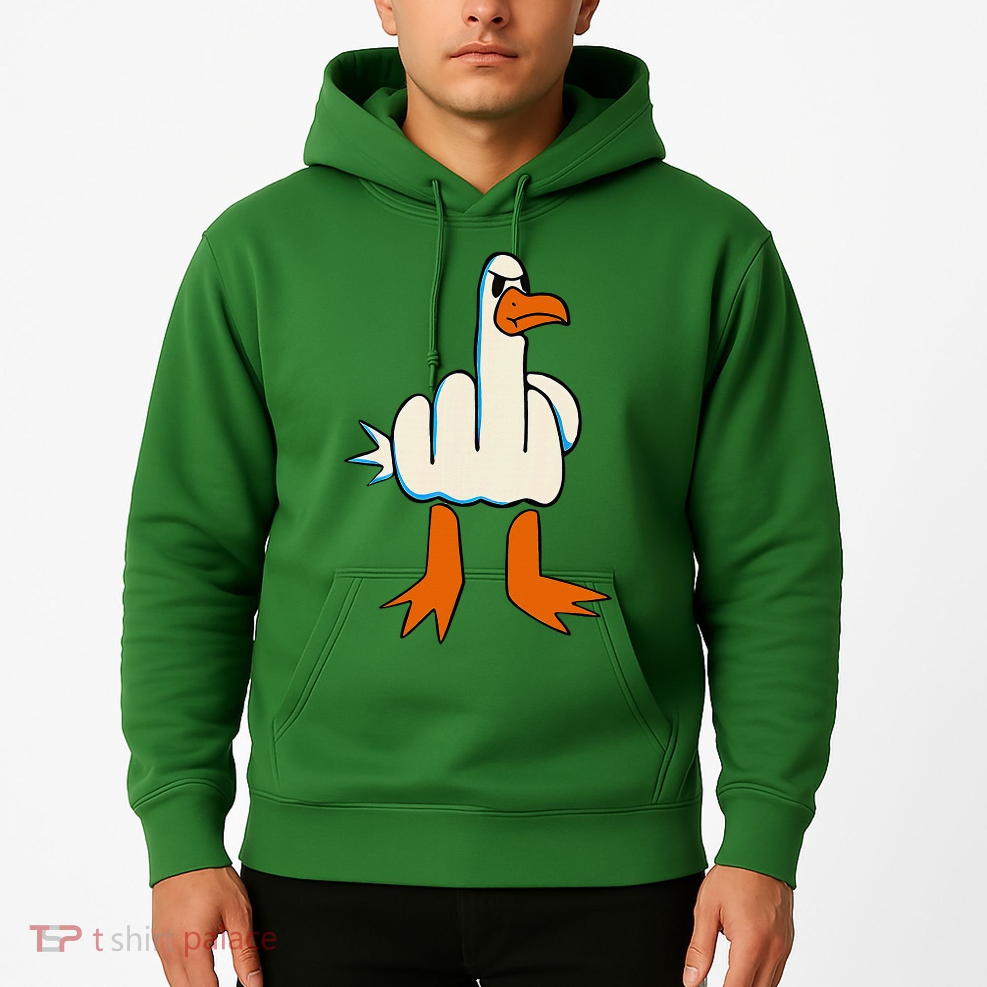 I DonT Give A Duck Middle Finger Funny Offensive Rude Hoodie