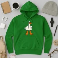 I DonT Give A Duck Middle Finger Funny Offensive Rude Hoodie thumb 3