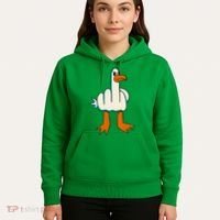 I DonT Give A Duck Middle Finger Funny Offensive Rude Hoodie thumb 5