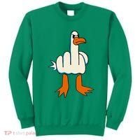 I DonT Give A Duck Middle Finger Funny Offensive Rude Sweatshirt thumb 0