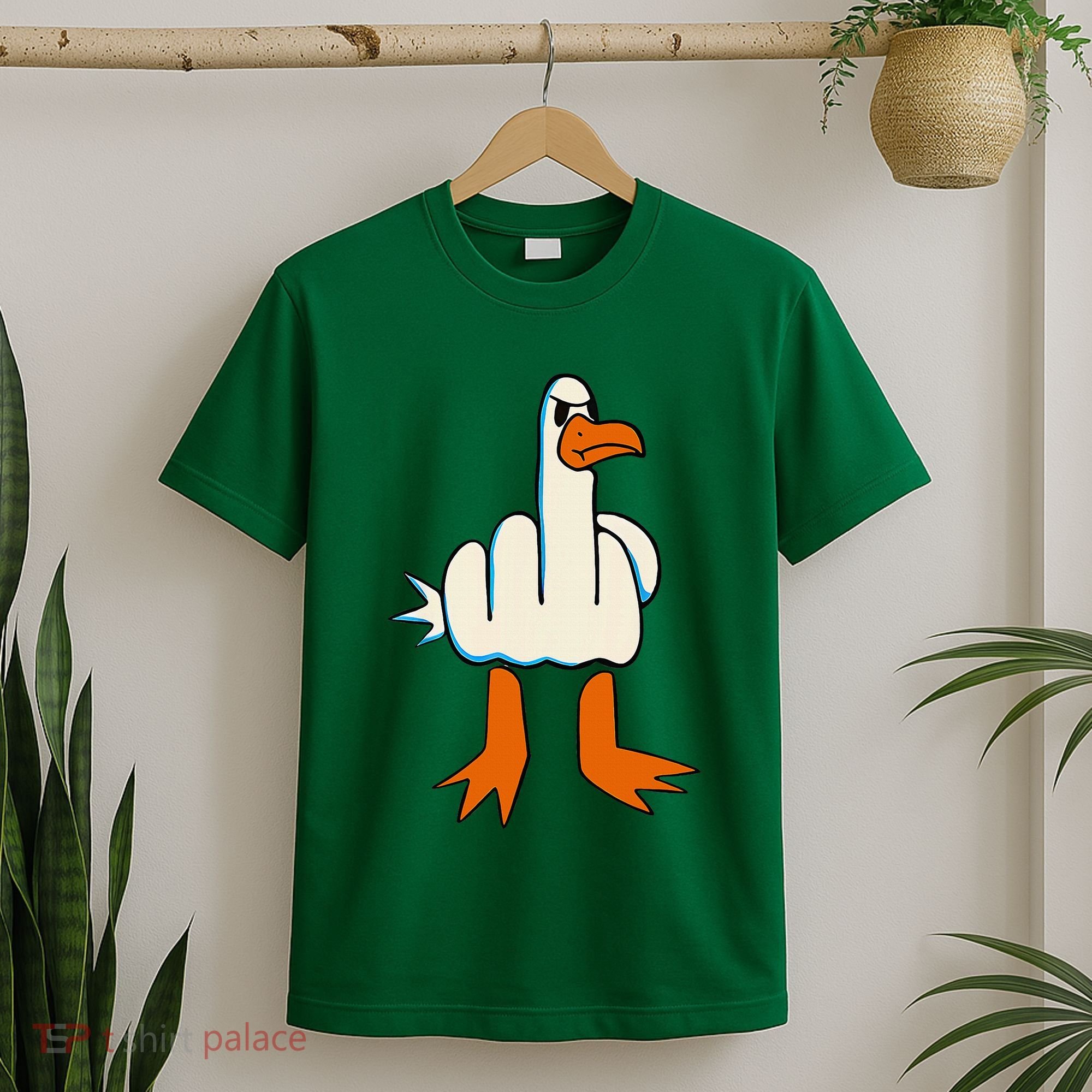 I DonT Give A Duck Middle Finger Funny Offensive Rude T-Shirt
