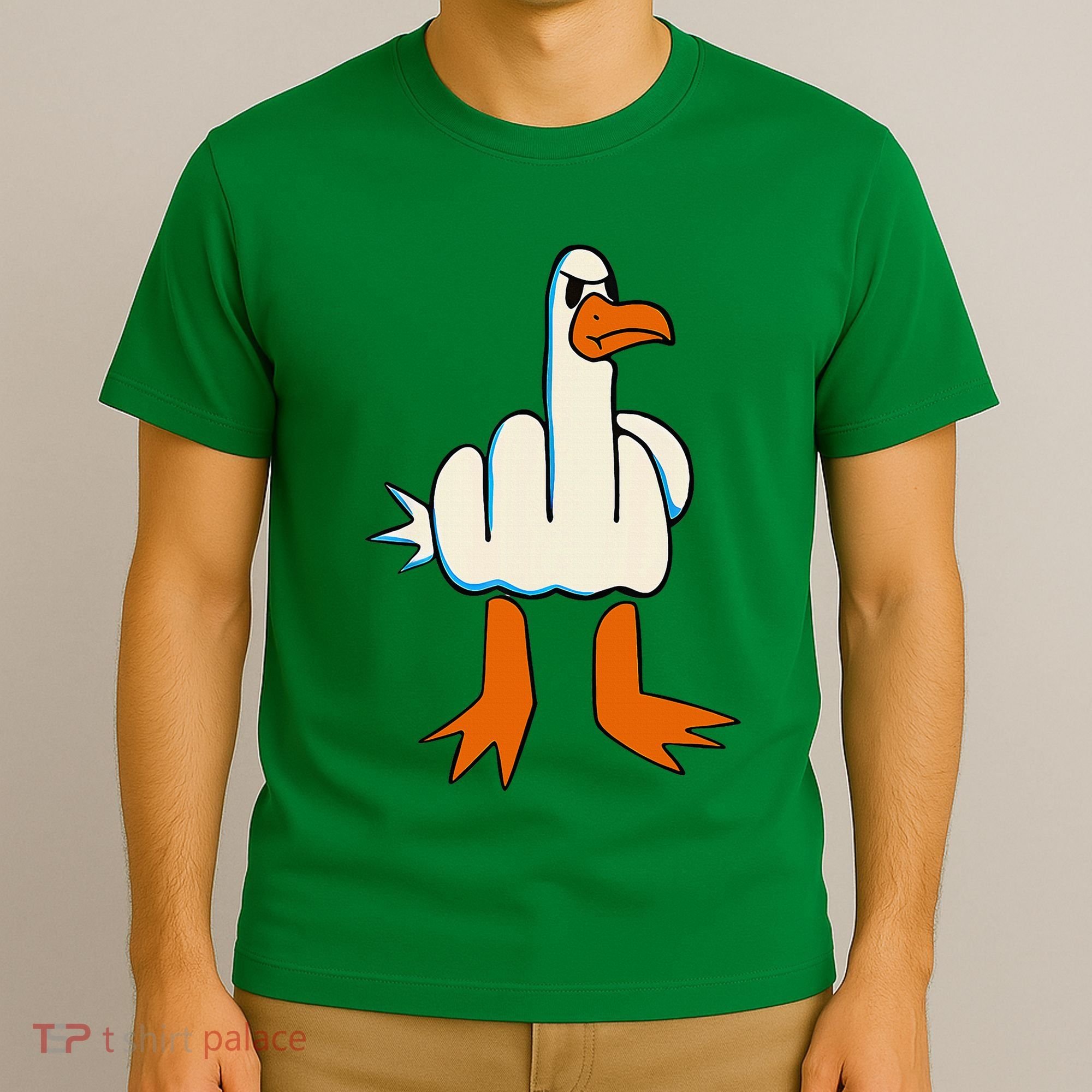 I DonT Give A Duck Middle Finger Funny Offensive Rude T-Shirt