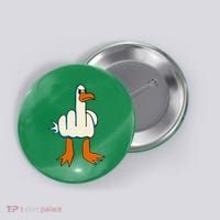 I DonT Give A Duck Middle Finger Funny Offensive Rude Button thumb 0