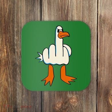 I DonT Give A Duck Middle Finger Funny Offensive Rude Coaster