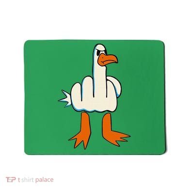 I DonT Give A Duck Middle Finger Funny Offensive Rude Mousepad