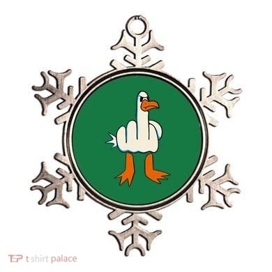 I DonT Give A Duck Middle Finger Funny Offensive Rude Ornament