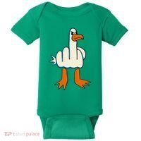 I DonT Give A Duck Middle Finger Funny Offensive Rude Baby Bodysuit thumb 0