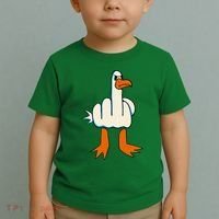 I DonT Give A Duck Middle Finger Funny Offensive Rude Toddler T-Shirt thumb 2