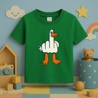 I DonT Give A Duck Middle Finger Funny Offensive Rude Toddler T-Shirt thumb 3