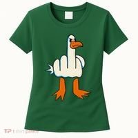 I DonT Give A Duck Middle Finger Funny Offensive Rude Women's T-Shirt thumb 0