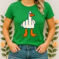 I DonT Give A Duck Middle Finger Funny Offensive Rude Women's T-Shirt thumb 2