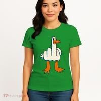 I DonT Give A Duck Middle Finger Funny Offensive Rude Women's T-Shirt thumb 4
