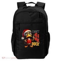 I Dont Give A Duck Funny Sarcastic Grumpy Duck Christmas Backpack thumb 0