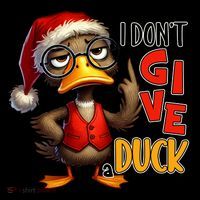 I Dont Give A Duck Funny Sarcastic Grumpy Duck Christmas Toddler Hoodie thumb 2