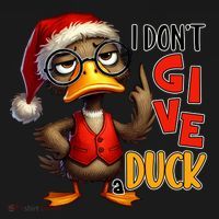 I Dont Give A Duck Funny Sarcastic Grumpy Duck Christmas Tote Bag thumb 4
