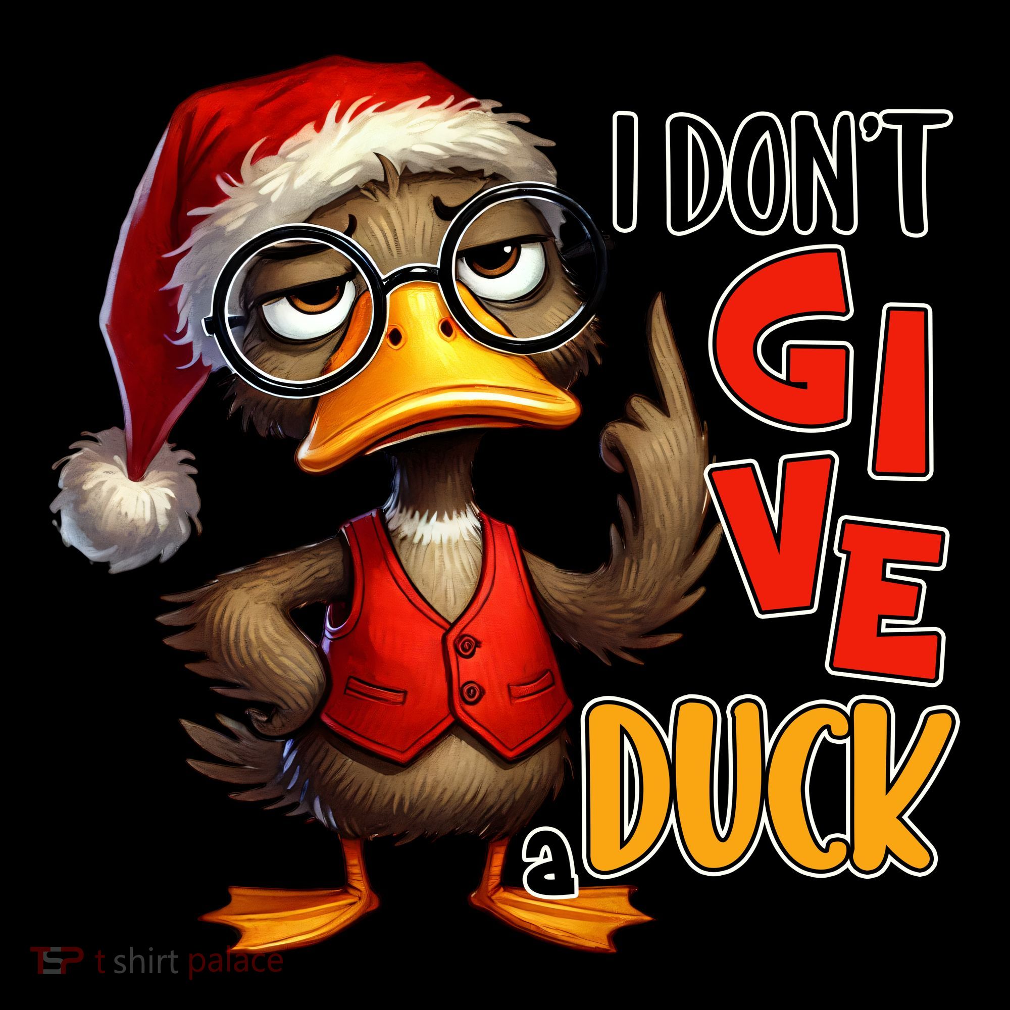 I Dont Give A Duck Funny Sarcastic Grumpy Duck Christmas Tote Bag