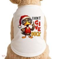 I Dont Give A Duck Funny Sarcastic Grumpy Duck Christmas Doggie Tank thumb 0