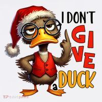 I Dont Give A Duck Funny Sarcastic Grumpy Duck Christmas Doggie Tank thumb 4